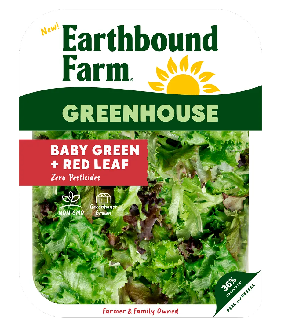 EBF 4oz Greenhouse-Baby Green and Red Leaf.